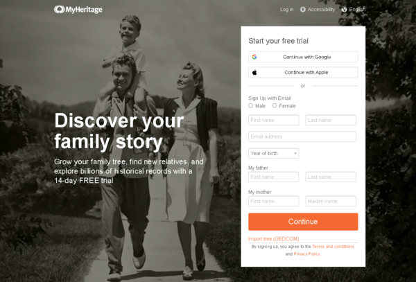 myheritage-home-page