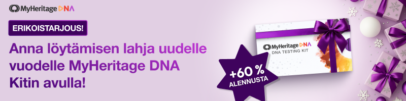 MyHeritage – Vuoden lopun tarjous