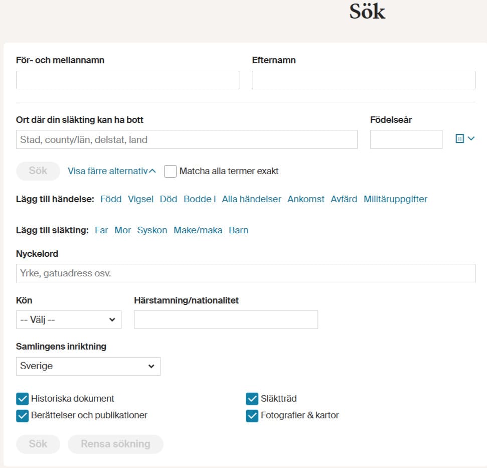 ancestry-dna-recension-släktforskning-Sök